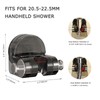 Suction Shower Head Holder with Dual Hooks, ABS Plastic Shower
