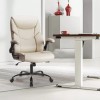 JHK PU Leather Swivel Computer Chair with High Back Flip-up