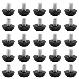 Vkinman 25 Pcs 8mm x 1.25 M8 Adjustable Furniture Leg Leveler, Thread Screw in Furniture Leveling Feet Glides, Outdoor Stainless Steel Leveling Feet Glides for Table Chairs Cabinet and Stool