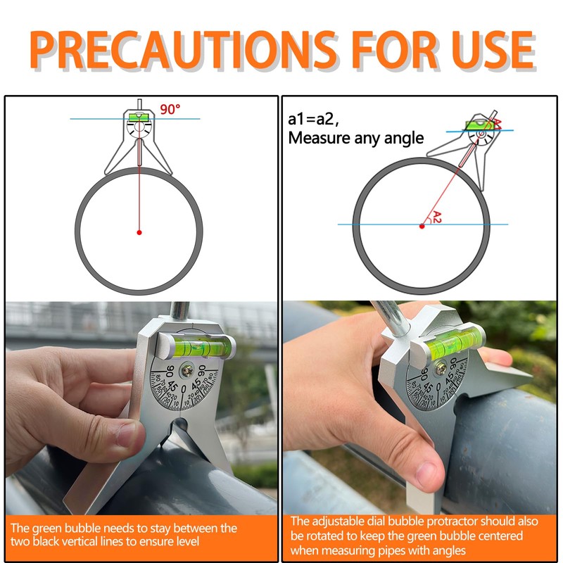 Upgraded Pipe Center Finder, Measure Pipe Diameter, Pipefitter Tools With