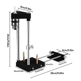 Drill Stand for Drill, Adjustable Drilling Template Guide, Portable Precision Woodworking Tool, Drill Guide Hand Tools, Vertical Guide Tool Set (Black)