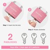 Puroma 2 Pack Keyed Padlock with 3 Keys Alike, 1.1