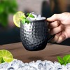 Moscow Mule Mugs- Set of 6 Black Plated 18oz Stainless