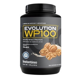 EVOLUTION, Protena de Suero de Leche, WP100, Whey Protein, 18 Aminocidos, Sin Gluten, Sugar Free, Post Workout, Sabor Nuez, 42.7 Porciones, 1400g     