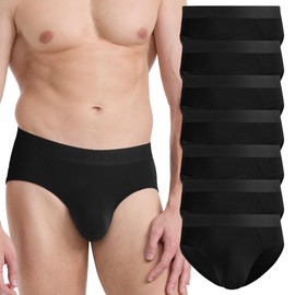 BAMBOO COOL Mens Underwear Ultra Soft Performance Men's Briefs with Pouch Tag-free No Fly underpants for Men