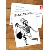 Funny Humorous 'David Shrigley Play to Win' Novelty Postcard