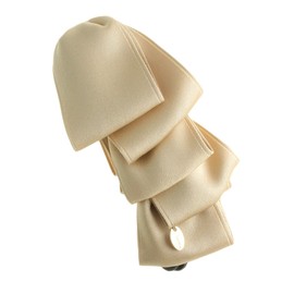 [ヴxante-nu] vingtaine Ruffle Top Ribbon Banana Clip (Basic) Satiny Hair Clip Hair Accessory H – 964  - biege