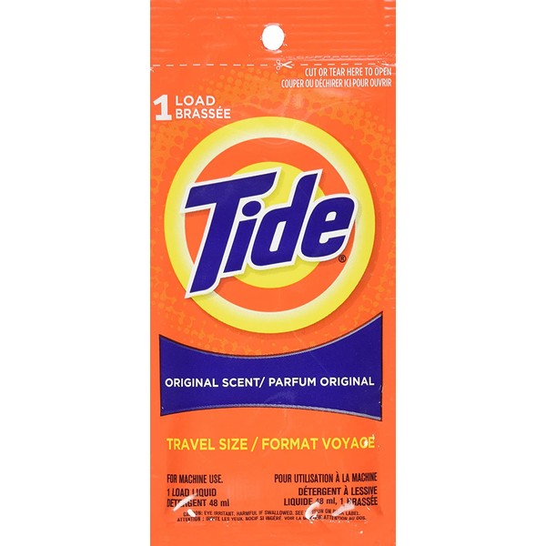 Tide 9 Piece 1-Load Travel Packets, 10.6 Ounce