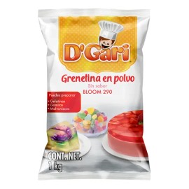 D'gari Grenetina Sin Sabor Bloom 290 1 Kg En Polvo Para Repostería