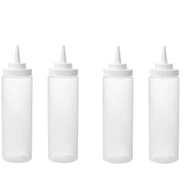 Ikea TSSP squeeze bottles plastic transparent 330ml (Pack of 4)