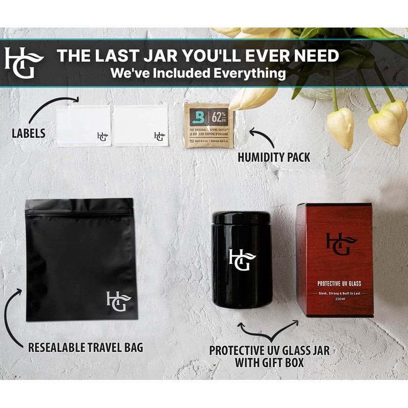 Herb Guard - Half Oz Airtight Jar and Smell Proof