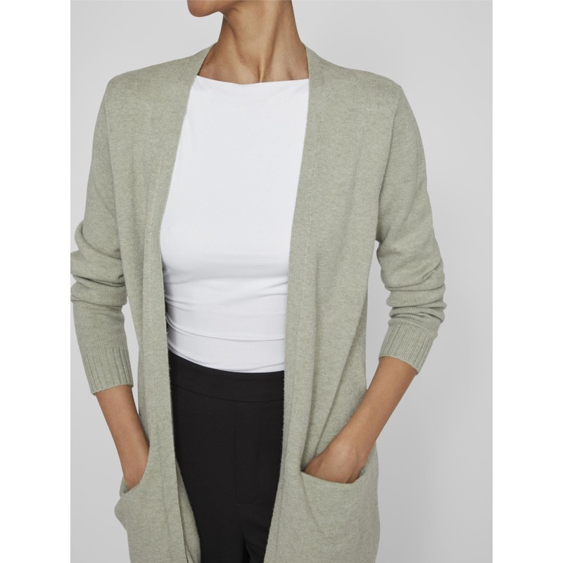 Vila Women's Basic Cardigan, Oil Green