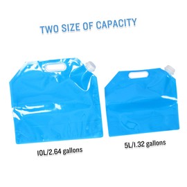 Kisangel 3pcs Folding Water Storage Bag Water Filter Water Tablets Water Filtration Carrier Coolers Submersible Water Cube Water Tank Water Drop Basin Camping Water Container Portable Pe