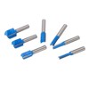 7 Pcs Straight Router Bit 8mm Shank Double Flute Wood