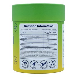 Moosh Mushroom Gummies 3000mg - 60 Gummies (Reishi, Lions Mane, Chaga, Coryceps) Sugar Free, 100% Vegan (Immunity (Chaga))