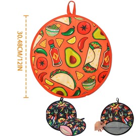 AIXXCUVQ Taco Holder and Tortilla Maker Set for Easy Meal Prep Roti Box for Rolling Roti But No Mess Cloth Keto Tortilla Wraps, A