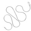 925 Sterling Silver 1MM 8 Sided Snake Chain - Italian