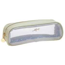 Raymay Fujii Nofesu Pen Case, Mesh Pen Case, Pale Olive FY1117M