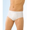 Point Men's Incontinence Briefs, Pack of 4, Dots, Colour: White,