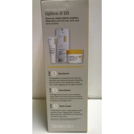 StriVectin Tighten & Light 3 Pc set eye & face serum + Neck cream NIB