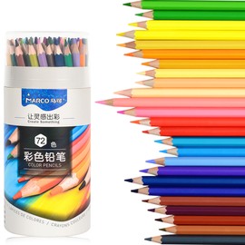 MARCO Colouring Pencils Children's - 72 Pack Oil Chalk Colouring Pencils Set for Children, Art Students and Beginners Oil Chalk Colouring Pencils 72 Pack D4300