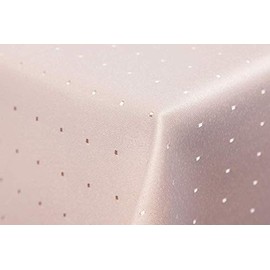 First-Tex Damask Tablecloth with Dots Square 135 x 200 cm Cream Light Beige