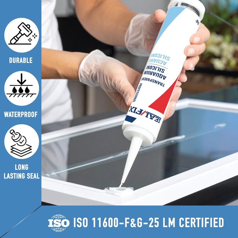 Seal/Fix Aquarium Silicone Sealant - Clear - 100% Fish-Safe Silicone