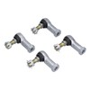 4PCS Tie Rod End Kit Rubber Metal WearResistant Replacement for