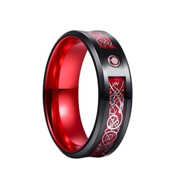 HIJONES Men's Women's Celtic Dragon Wedding Ring Stainless Steel, Metal, Metal