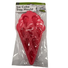 8 in Ice Cubes Easy Flip and Fill Ice Cream Mold Tray, Create Fun Ice Cream Shaped Ice for Summer Cocktails, Cool Mocktails, Birthday Parties and 4th of July, BPA Free, Easy to Clean, Pink