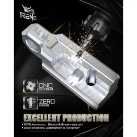 RENO Shackle Hitch Receiver, 2" Receiver Towing Mount with 3/4" D-Ring Shackle Combo kit - Heavy Duty 45,000 lbs Compatible with Trucks Off Road SUV 4x4 Vehicle Towing Recovery (Aluminum, Red)