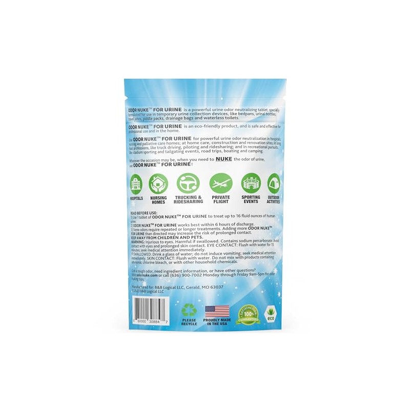 Human Urine Odor Neutralizer Tablets by ODOR NUKE - Kill