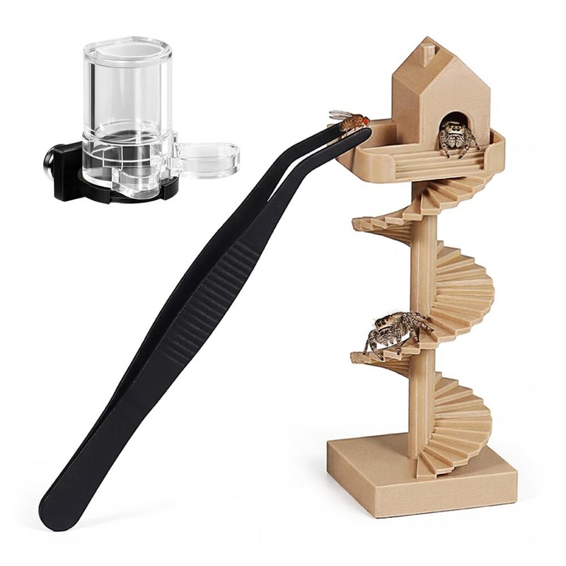 3Pcs Jumping Spider Enclosure Accessories Mini Spider House with Spiral