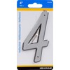 Hillman 841604 4-Inch Nail-On Reflective Plastic House Number 4
