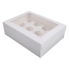 6PCS Set Cupcake Container 12 Holes Cardbord Bakery Pastry Carrier
