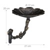 Relaxdays Bird Bath, Water Bowl, Wall Mountable, Frost-Proof, H x