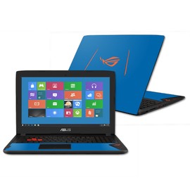 MightySkins Skin Compatible with Asus ROG STIX GL502v 15.6" (2016) wrap Cover Sticker Skins Solid Blue