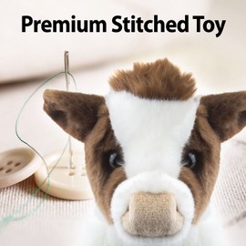 VFM - Farmyard Cow 30cm Plush Premium Lifelike Toy - Natural World Collection