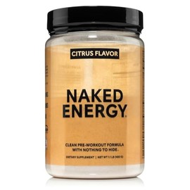 NAKED Citrus Energy - Citrus Flavored Clean Pre Workout Supplement for Men and Women, NSF Certified, Vegan Friendly, No Added Sweeteners, Colors Or Fl