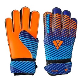 VIZARI Sports Saturn Soccer Goalie Goalkeeper Gloves for Kids Youth & Boys, Football Gloves with Grip Boost Padded Palm and fingersave Flat Cut Construction (8, Blue)