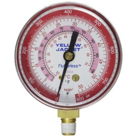 Yellow Jacket 49035 Gauge (Degrees F), 2-1/2", Red Pressure, 0-800 kg/cm2/psi, R-410A