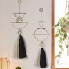 Lindo macramé para colgar en la pared de latón con