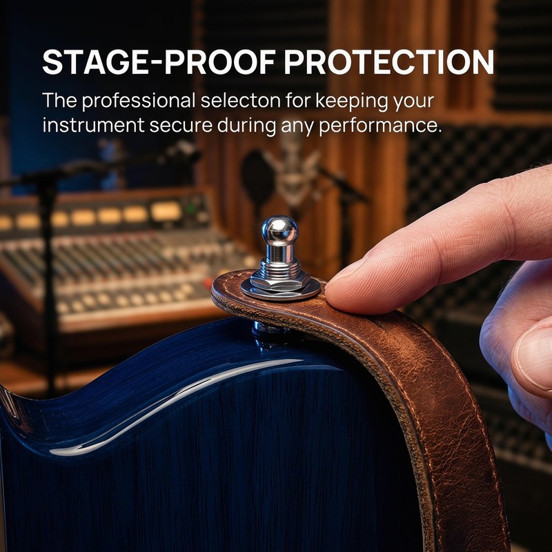 Miwayer Guitar Strap Lock with Silicone Washers, Quick Release Strap