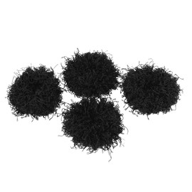 sourcingmap 3 cm Wide Nylon Black Ponytail Holder for Lady 4 Pcs DE de de