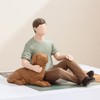 Carracci Man with Dog Figurines Statues, Boy and Dog Friendship