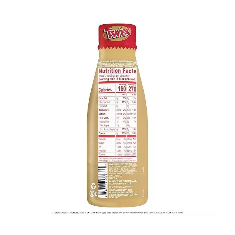 TWIX Chocolate Milk – 14 oz Bottles (Pack of 12)