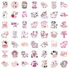 Sticker Junkies 100PCS Strawberry Cow Stickers Kawaii Cute Cartoon Pink