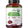 Zazzee USDA Organic Beet Root 20:1 Extract, 60 Vegan Quick