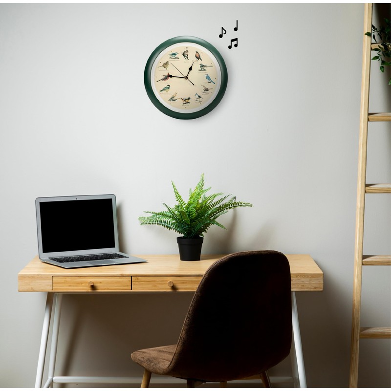 Mark Feldstein, The Original Singing Bird Wall Clock, 13 Inch,