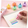 KICHOUSE Cute Stationery Set Bear Highlighters Stackable Design Ideal for